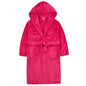 Girls Flannel Fleece Hooded Dressing Gown, 7-13 Years - Cozy Loungewear for Kids