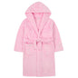 Girls Flannel Fleece Hooded Dressing Gown, 7-13 Years - Cozy Loungewear for Kids