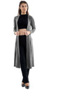 Saima Long Cardigan - 100% Cotton Knitwear, Approx. 99cm Length