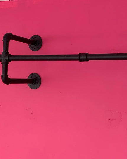 Industrial Pipe Clothing Rack Wall mounted Clothes Rail Hanging Display Rack used