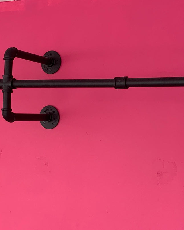 Industrial Pipe Clothing Rack Wall mounted Clothes Rail Hanging Display Rack used