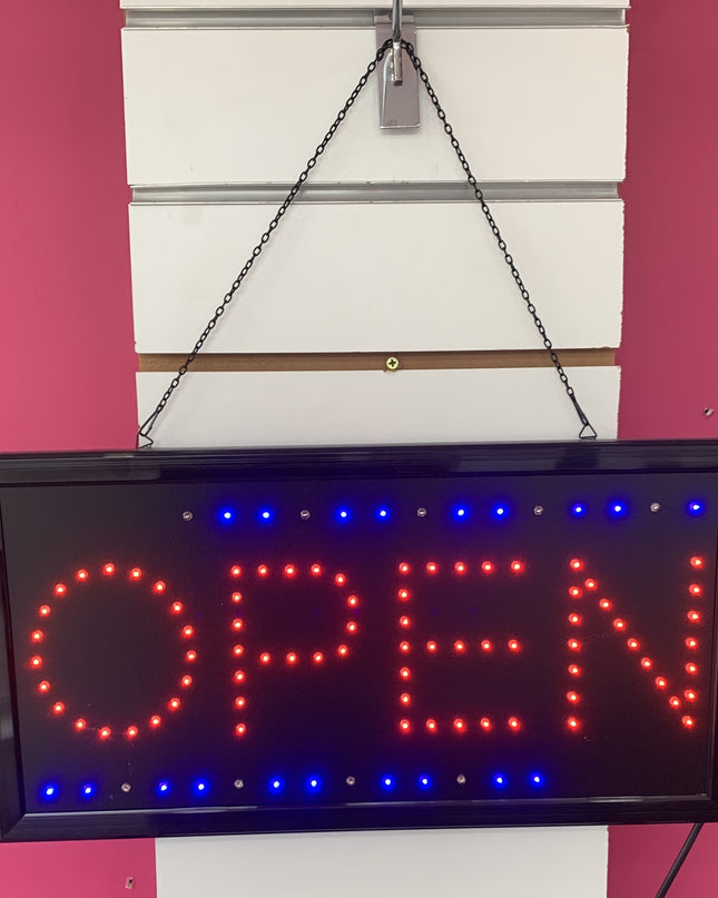 LED Open Sign For Shop Window Display illuminated Flashing LED Sign