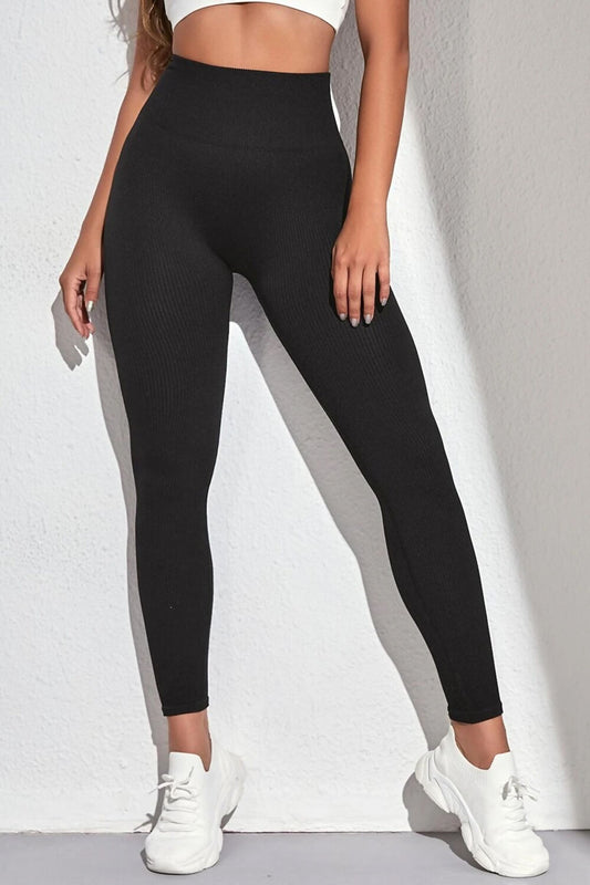 Plus Size High Waist Ribbed Gym Legging