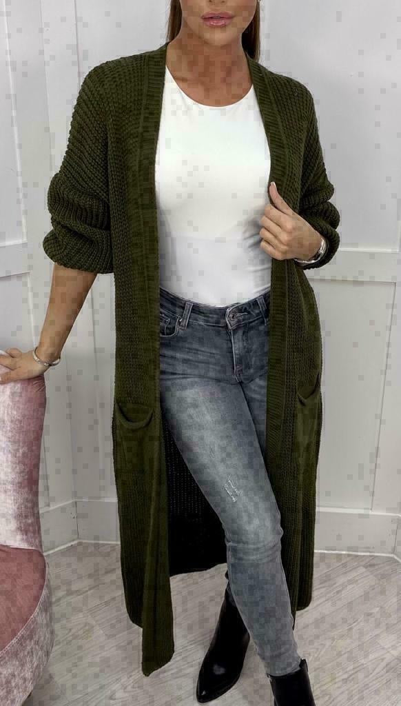 balloon sleeve cardigan long