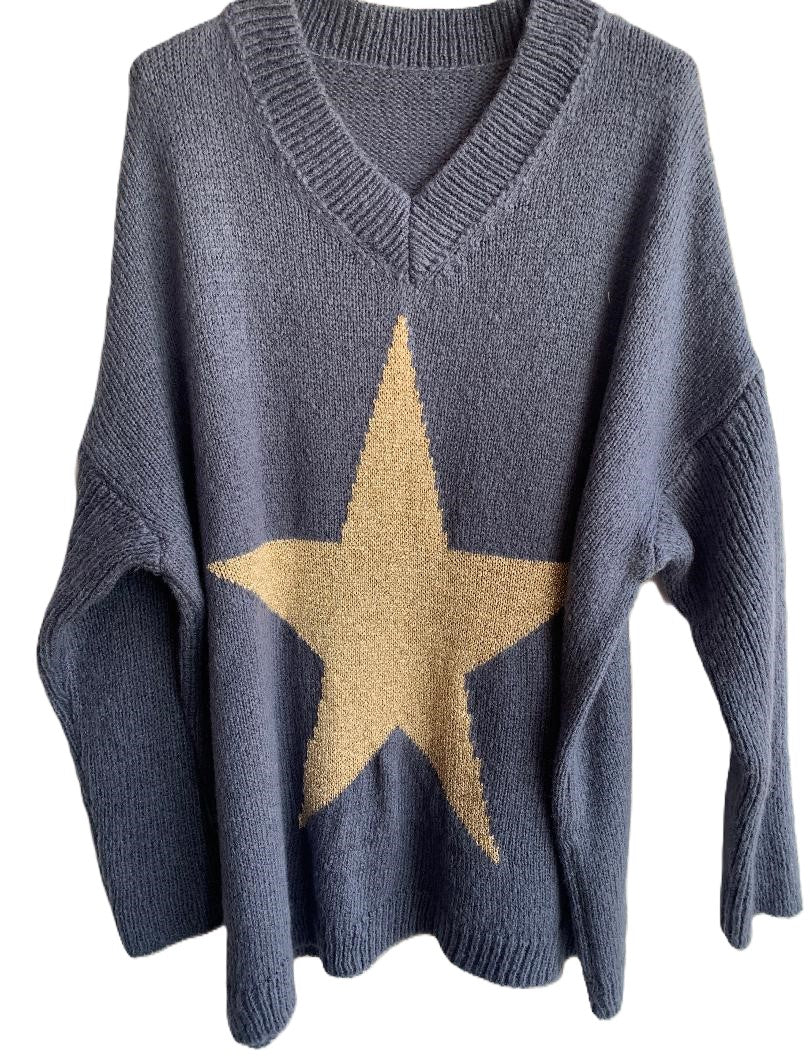 Star Motif Knitted Jumper