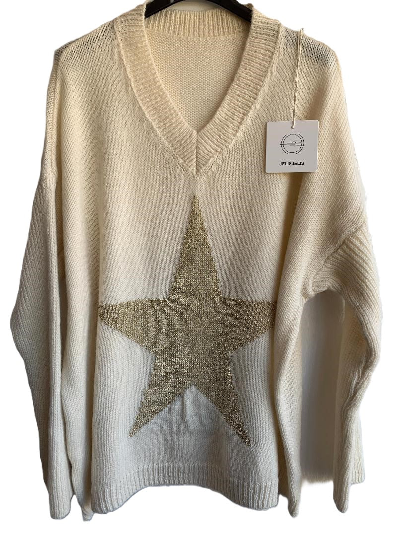 Star Motif Knitted Jumper