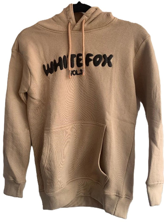 Kids White Fox Hoodie with pocket age 5-12