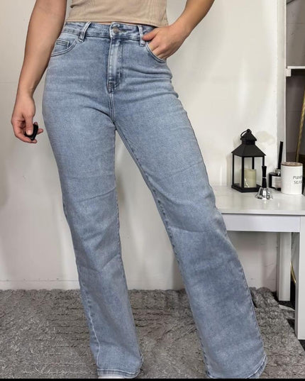 Viral stretchy wide leg jeans